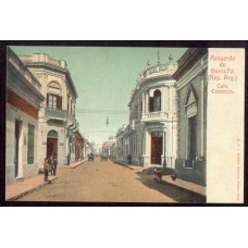 SANTA FE CALLE COMERCIO ANTIGUA TARJETA POSTAL